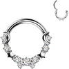 Titanium Ring moon star zirconia Segment