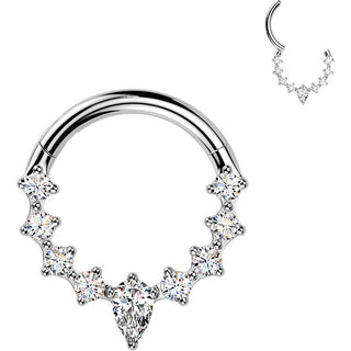 Titanium Ring teardrop zirconia Segment