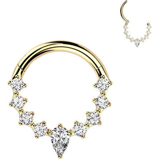 Titanium Ring teardrop zirconia Segment