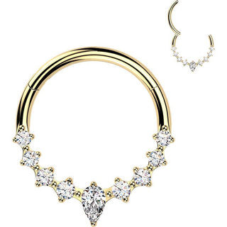 Titanium Ring teardrop zirconia Segment