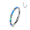 Titanium Ring Opal Clicker