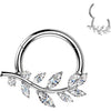 Titanium Ring vine zirconia Segment