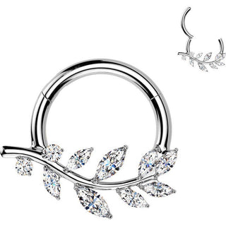 Titanium Ring vine zirconia Segment