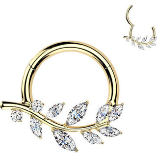 Titanium Ring vine zirconia Segment