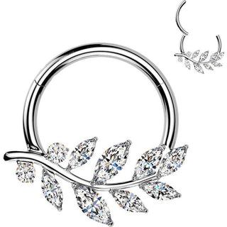Titanium Ring vine zirconia Segment