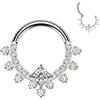 Titanium Ring diamond shape zirconia Segment