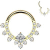Titanium Ring diamond shape zirconia Segment