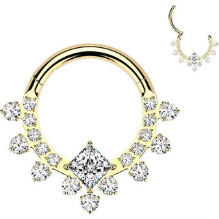 Titanium Ring diamond shape zirconia Segment