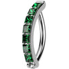 Titanium Ring zirconia pave setting Clicker