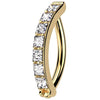Titanium Ring zirconia pave setting Clicker