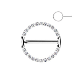 Titanium Nipple Piercing swinging ring Clicker