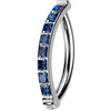 Titanium Ring zirconia pave setting Clicker
