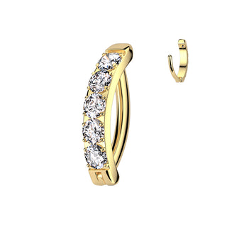 Titanium Belly Button Piercing Zirconias