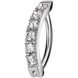 Titane Piercing Nombril zircones