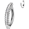 Titane Piercing Nombril zircone coupe de la baguette