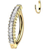 Titane Piercing Nombril zircone coupe de la baguette