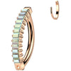 Titane Piercing Nombril zircone coupe de la baguette