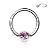 Ring Ball Zirconia Captive Bead