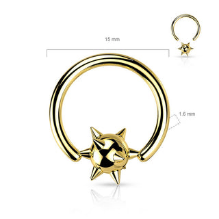 Ring Ball Spike Captive Bead