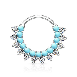 Ring Turquoise Zirconia Bendable