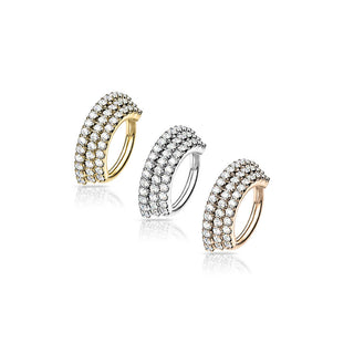 Anello Piercing Tripla linea di ziconi Pieghevole