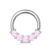 Anello Piercing 5 pietre sintentiche brillanti Pieghevole