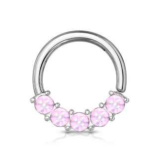 Anello Piercing 5 pietre sintentiche brillanti Pieghevole