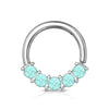 Anello Piercing 5 pietre sintentiche brillanti Pieghevole