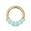 Anello Piercing 5 pietre sintentiche brillanti Pieghevole