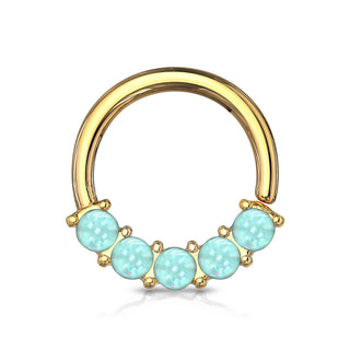 Anello Piercing 5 pietre sintentiche brillanti Pieghevole