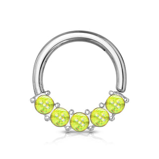 Anello Piercing 5 pietre sintentiche brillanti Pieghevole