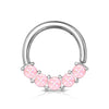 Anello Piercing 5 pietre sintentiche brillanti Pieghevole