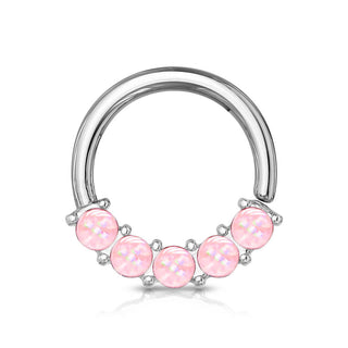 Anello Piercing 5 pietre sintentiche brillanti Pieghevole
