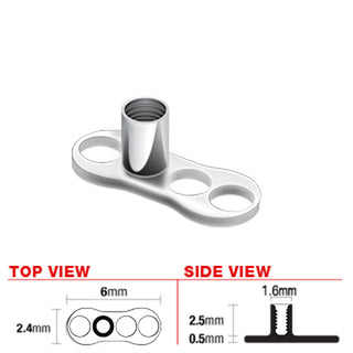 Titanium 3 Hole Base Anchor 2,5mm