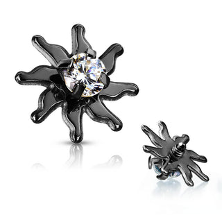 Dermal Anchor top sun zirconia Internally Threaded