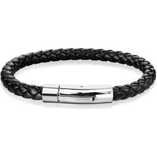 Black Braided Silver Claps