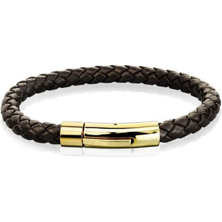 Marrone intrecciato e oro