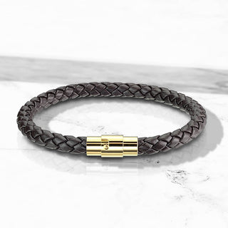 Brown Braided Gold Claps Magnet