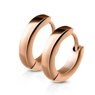 Hoop Earring 316L Huggie Earring Small Plain Dome 1 Pair