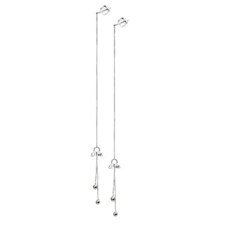 Argent 925 Bouton d'Oreille Pendentif Chaînes Argent