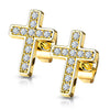 Bouton d'Oreille Croix Zirconia