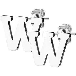 Stud Earring 316L Earring Studs Alphabet Initial 1 Pair