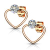 Bouton d'Oreille Coeur Zircone