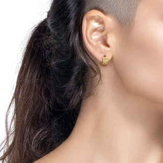 Earring Zirconia Double Line Clicker