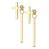 Bouton d'Oreille Croix Pendentif Barre