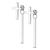 Bouton d'Oreille Croix Pendentif Barre