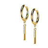 Bar Zirconia dangle Clicker