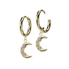Moon Zirconia dangle Clicker