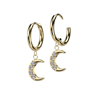 Moon Zirconia dangle Clicker