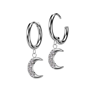 Moon Zirconia dangle Clicker